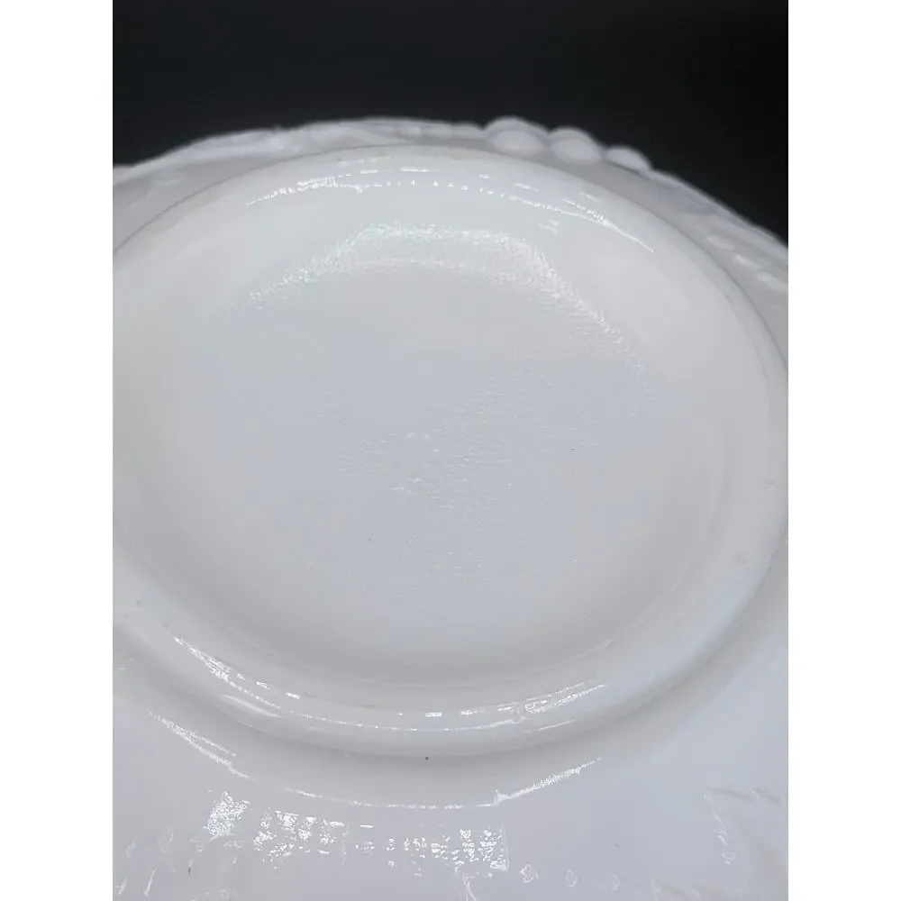 Vintage Westmoreland Paneled Grape Milk Glass 10in Centerpiece Bowl